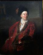Nicolas de Largilliere Portrait of Jean-Baptiste Forest oil